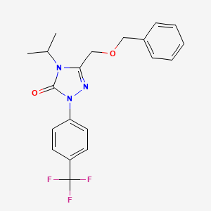 molecular formula C20H20F3N3O2 B1504543 3-((Benzyloxy)methyl)-4-isopropyl-1-(4-(trifluoromethyl)phenyl)-1H-1,2,4-triazol-5(4H)-one CAS No. 1050441-88-7