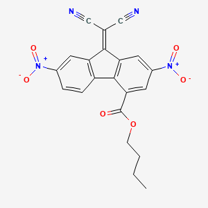 molecular formula C21H14N4O6 B15045464 butyl 9-(dicyanomethylidene)-2,7-dinitro-9H-fluorene-4-carboxylate 