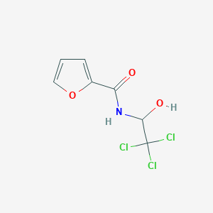molecular formula C7H6Cl3NO3 B15045484 N-(2,2,2-trichloro-1-hydroxyethyl)furan-2-carboxamide CAS No. 6945-02-4