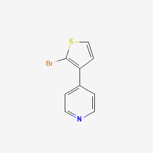 molecular formula C9H6BrNS B15045503 4-(2-Bromo-3-thienyl)pyridine 
