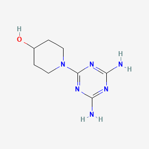 molecular formula C8H14N6O B1504551 1-(4,6-Diamino-1,3,5-triazin-2-YL)piperidin-4-OL CAS No. 885268-31-5