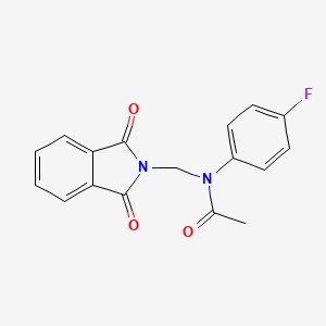 molecular formula C17H13FN2O3 B15045597 N-[(1,3-dioxo-1,3-dihydro-2H-isoindol-2-yl)methyl]-N-(4-fluorophenyl)acetamide 