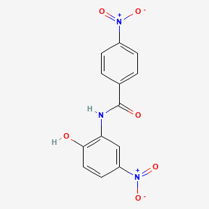 molecular formula C13H9N3O6 B15045718 N-(2-hydroxy-5-nitrophenyl)-4-nitrobenzamide 