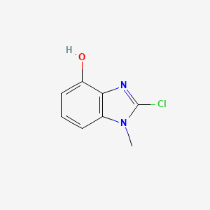 molecular formula C8H7ClN2O B15045822 2-chloro-1-methyl-1H-benzo[d]imidazol-4-ol 