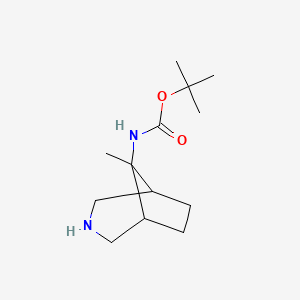 molecular formula C13H24N2O2 B15045955 tert-Butyl (8-methyl-3-azabicyclo[3.2.1]octan-8-yl)carbamate 