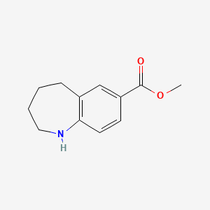 molecular formula C12H15NO2 B15046001 methyl 2,3,4,5-tetrahydro-1H-1-benzazepine-7-carboxylate 
