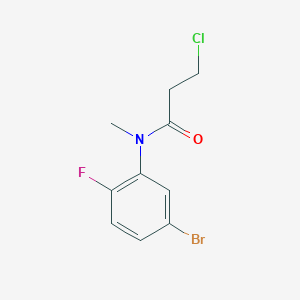 molecular formula C10H10BrClFNO B15046025 N-(5-Bromo-2-fluorophenyl)-3-chloro-N-methylpropanamide 