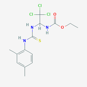 molecular formula C14H18Cl3N3O2S B15046045 Ethyl 2,2,2-trichloro-1-{[(2,4-dimethylanilino)carbothioyl]amino}ethylcarbamate 