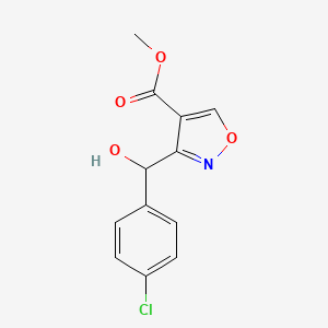 molecular formula C12H10ClNO4 B15046080 Methyl 3-[(4-Chlorophenyl)(hydroxy)methyl]isoxazole-4-carboxylate CAS No. 2006277-98-9
