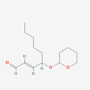 molecular formula C14H24O3 B15046196 (E)-4-[(2-Tetrahydropyranyl)oxy]-2-nonenal 