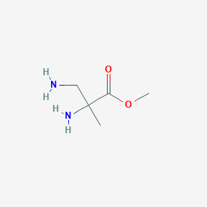 molecular formula C5H12N2O2 B1504625 Methyl 2,3-diamino-2-methylpropanoate CAS No. 362703-45-5