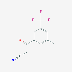 molecular formula C11H8F3NO B1504630 3-OXO-3-(3-METHYL-5-TRIFLUOROMETHYLPHENYL)-PROPIONITRILE CAS No. 267880-84-2