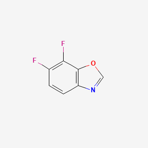 molecular formula C7H3F2NO B15046552 6,7-Difluorobenzoxazole 