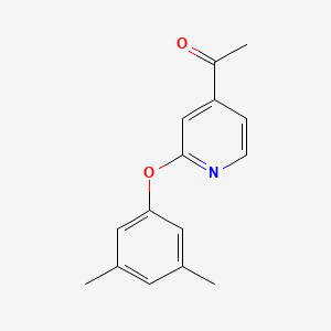 molecular formula C15H15NO2 B15046653 4-Acetyl-2-(3,5-dimethylphenoxy) pyridine 