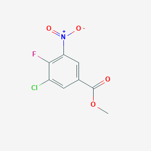 molecular formula C8H5ClFNO4 B15046668 Methyl 3-chloro-4-fluoro-5-nitrobenzoate 