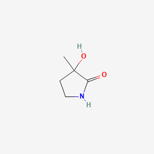molecular formula C5H9NO2 B15046936 3-Hydroxy-3-methylpyrrolidin-2-one 