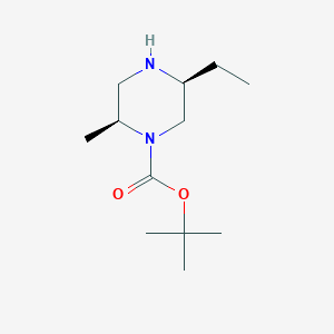 molecular formula C12H24N2O2 B15046952 tert-butyl (2S,5S)-5-ethyl-2-methylpiperazine-1-carboxylate 