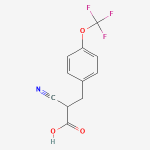 molecular formula C11H8F3NO3 B15046953 2-Cyano-3-[4-(trifluoromethoxy)phenyl]propionic Acid 