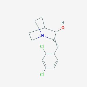 molecular formula C14H15Cl2NO B15046996 2-[(2,4-Dichlorophenyl)methylidene]-1-azabicyclo[2.2.2]octan-3-ol CAS No. 654645-09-7