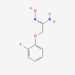 molecular formula C8H9FN2O2 B15047044 2-(2-fluorophenoxy)-N'-hydroxyethanimidamide 