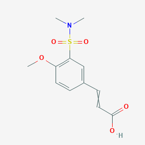 molecular formula C12H15NO5S B15047046 3-[3-(dimethylsulfamoyl)-4-methoxyphenyl]prop-2-enoic acid 
