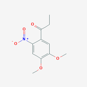 molecular formula C11H13NO5 B15047067 1-(4,5-Dimethoxy-2-nitrophenyl)propan-1-one 
