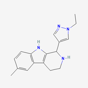 molecular formula C17H20N4 B15047095 1-(1-ethyl-1H-pyrazol-4-yl)-6-methyl-2,3,4,9-tetrahydro-1H-beta-carboline 