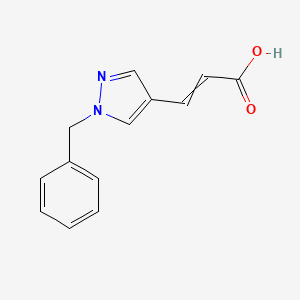 molecular formula C13H12N2O2 B15047130 3-(1-benzyl-1H-pyrazol-4-yl)prop-2-enoic acid 