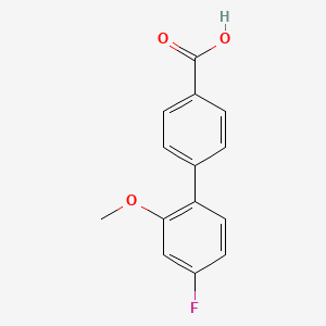 molecular formula C14H11FO3 B1504717 4-(4-Fluoro-2-methoxyphenyl)benzoic acid CAS No. 505082-88-2
