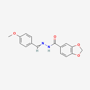 molecular formula C16H14N2O4 B15047244 N'-[(4-Methoxyphenyl)methylidene]-2H-1,3-benzodioxole-5-carbohydrazide 