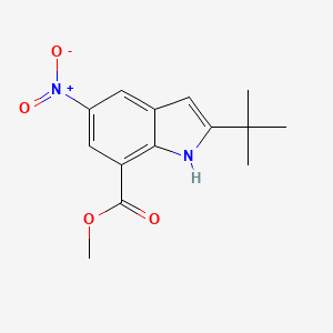 molecular formula C14H16N2O4 B1504727 Methyl 2-tert-butyl-5-nitro-1H-indole-7-carboxylate CAS No. 952665-00-8