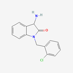 molecular formula C15H13ClN2O B15047284 3-amino-1-(2-chlorobenzyl)-1,3-dihydro-2H-indol-2-one 