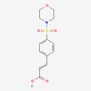 molecular formula C13H15NO5S B15047333 3-[4-(Morpholine-4-sulfonyl)-phenyl]-acrylic acid 