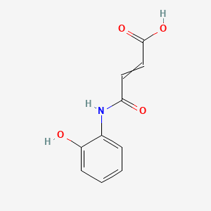 molecular formula C10H9NO4 B15047343 2-Butenoic acid, 4-[(2-hydroxyphenyl)amino]-4-oxo- 