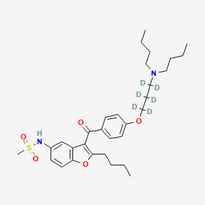 molecular formula C31H44N2O5S B1504738 N-[2-butyl-3-[4-[1,1,2,2,3,3-hexadeuterio-3-(dibutylamino)propoxy]benzoyl]-1-benzofuran-5-yl]methanesulfonamide CAS No. 1132693-87-8