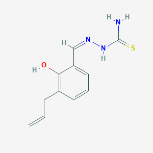 molecular formula C11H13N3OS B15047407 [(E)-{[2-hydroxy-3-(prop-2-en-1-yl)phenyl]methylidene}amino]thiourea 