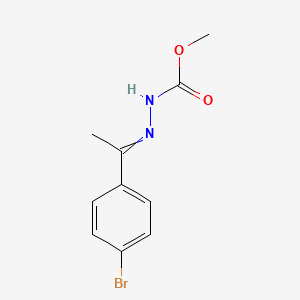 molecular formula C10H11BrN2O2 B15047414 N'-[1-(4-bromophenyl)ethylidene]methoxycarbohydrazide 