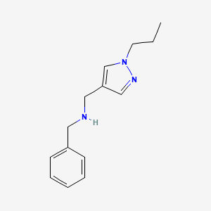 molecular formula C14H19N3 B15047552 benzyl[(1-propyl-1H-pyrazol-4-yl)methyl]amine 