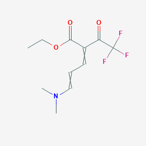 molecular formula C11H14F3NO3 B15047585 Ethyl 5-(dimethylamino)-2-(2,2,2-trifluoroacetyl)penta-2,4-dienoate 