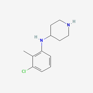 molecular formula C12H17ClN2 B15047586 N-(3-chloro-2-methylphenyl)piperidin-4-amine 