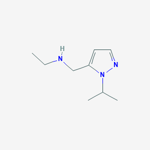 molecular formula C9H17N3 B15047590 N-{[1-(propan-2-yl)-1H-pyrazol-5-yl]methyl}ethanamine 