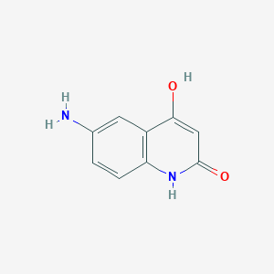 molecular formula C9H8N2O2 B15047613 6-Amino-4-hydroxyquinolin-2(1H)-one 