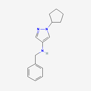 molecular formula C15H19N3 B15047675 N-benzyl-1-cyclopentyl-1H-pyrazol-4-amine 