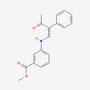 molecular formula C18H17NO3 B15047692 Methyl 3-[(3-oxo-2-phenylbut-1-EN-1-YL)amino]benzoate 