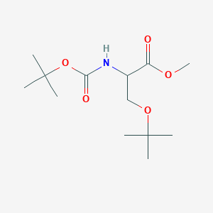 molecular formula C13H25NO5 B15047761 Methyl 3-(tert-butoxy)-2-{[(tert-butoxy)carbonyl]amino}propanoate 
