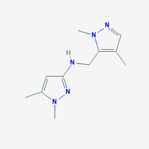molecular formula C11H17N5 B15047860 N-[(1,4-dimethyl-1H-pyrazol-5-yl)methyl]-1,5-dimethyl-1H-pyrazol-3-amine 