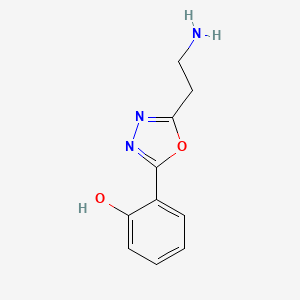 molecular formula C10H11N3O2 B15047865 2-[5-(2-Aminoethyl)-1,3,4-oxadiazol-2-yl]phenol 