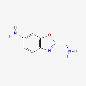 molecular formula C8H9N3O B15047882 6-Aminobenzoxazole-2-methanamine 