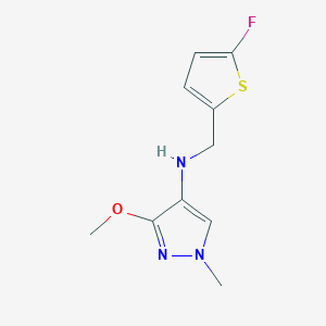 molecular formula C10H12FN3OS B15047974 N-[(5-fluorothiophen-2-yl)methyl]-3-methoxy-1-methyl-1H-pyrazol-4-amine 