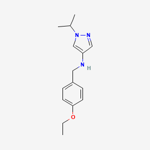 molecular formula C15H21N3O B15048005 N-[(4-ethoxyphenyl)methyl]-1-(propan-2-yl)-1H-pyrazol-4-amine 